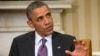 President Barack Obama answers a question regarding the ongoing situation in Syria during his meeting with Jordan's King Abdullah II, in the Oval Office of the White House, April 26, 2013.