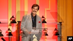 FILE - Rick Hall is pictured at a Grammy Awards ceremony in Los Angeles, Jan. 25, 2014.