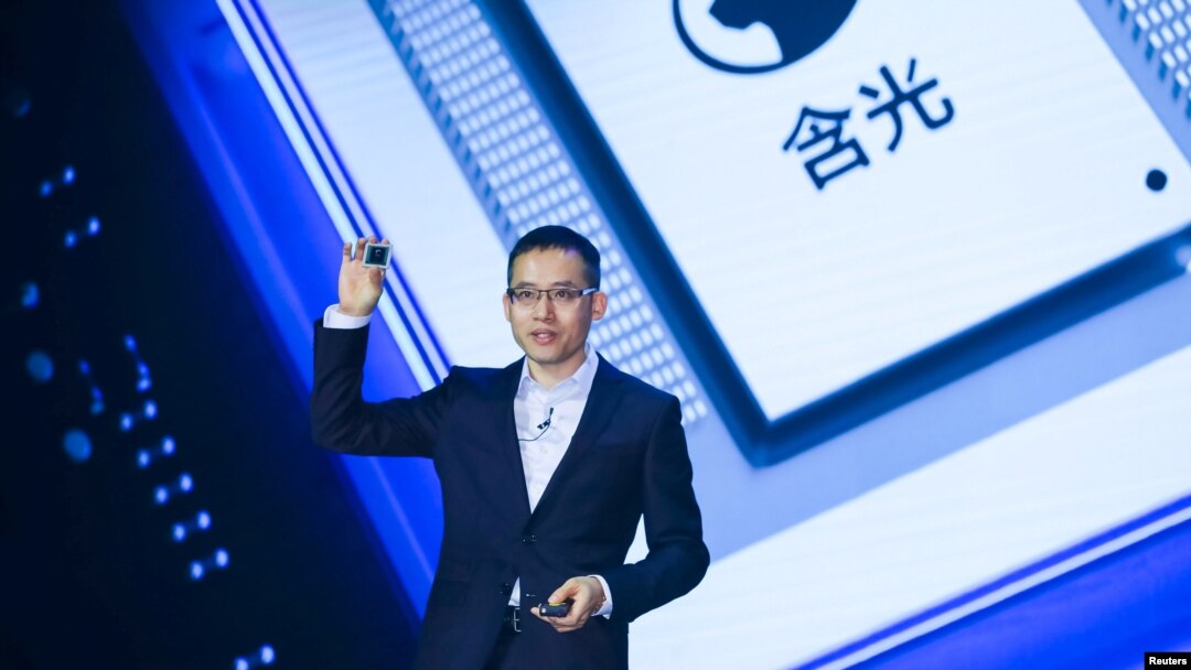 資料照片：阿里巴巴公司在杭州推出含光800人工智能芯片（2019年9月25日）