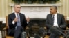 Tổng thống Obama và Tổng thư ký NATO Stoltenberg thảo luận về tình hình Ukraine tại Tòa Bạch Ốc, ngày 26/5/2015.