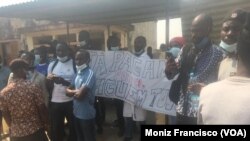 Professores manifestam-se no Uíge, Angola, 1 de Junhpo de