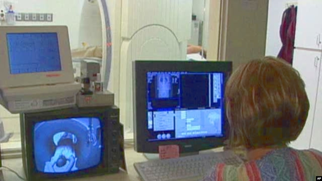 A patient undergoes a CT scan