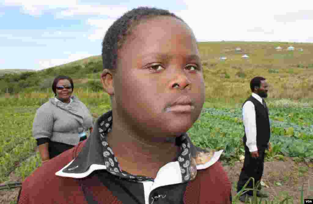 Sihle is justifiably proud of his agricultural achievements (VOA/ D. Taylor)