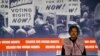 Yolanda Renee King, nieta del difunto activista de derechos civiles Martin Luther King Jr., habla durante una conferencia de prensa para instar a los demócratas a aprobar una ley que proteja los derechos de voto durante el Día de Martin Luther King Jr., en Union Station en Washin