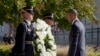President Barack Obama pauses as he lays a wreath during a memorial observance ceremony at the Pentagon, Sunday, Sept. 11, 2016, to commemorate the 15th anniversary of the 9/11 terrorist attacks.