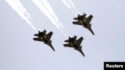 2020年5月3日印度空軍蘇霍伊戰機在甘地訥格爾表演
