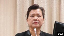 台灣經濟部部長王美花。 (美國之音張永泰拍攝)