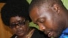 Charity Petelo [left], with her son, Sisa, a person living with schizophrenia at the Ikhaya Loxolo home in Hobeni, South Africa (VOA/ D. Taylor) 