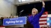 Democratic presidential candidate Hillary Clinton takes the stage at a rally in Long Beach, California, June 6, 2016.
