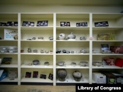 Pueblo artifacts in the "curation room" at the Crow Canyon Archaeological Center in Cortez, Colorado.