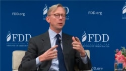 FILE - ​U.S. Special Representative for Iran Brian Hook speaks at a Foundation for Defense of Democracies forum in Washington, Dec. 10, 2019. (VOA Persian) ​