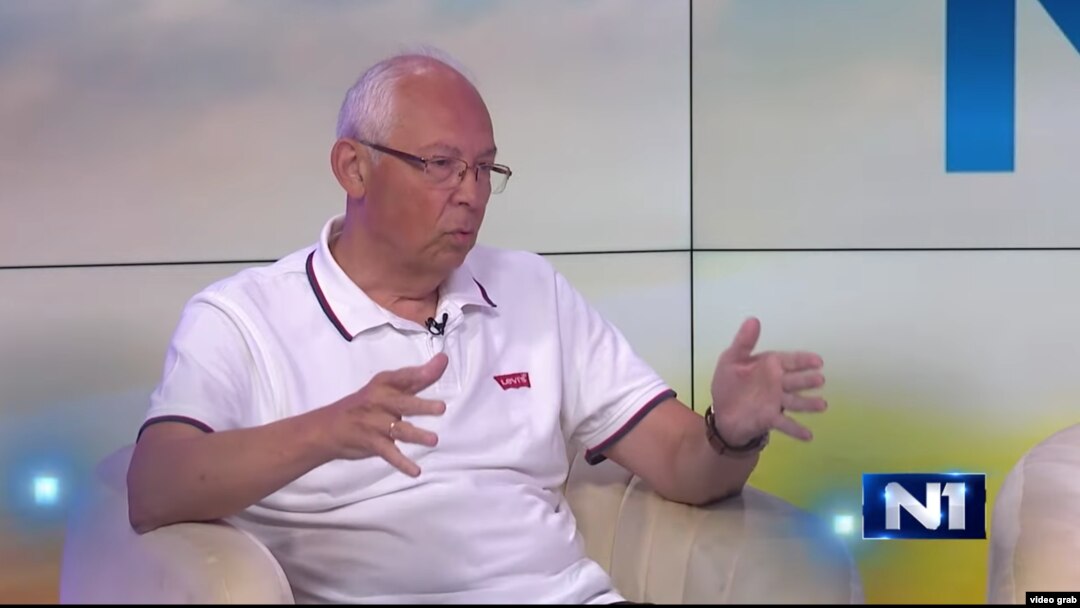 Epidemiolog Predrag Kon u studiju televizije N1, Beograd, 30. juna 2021. (Foto: N1)