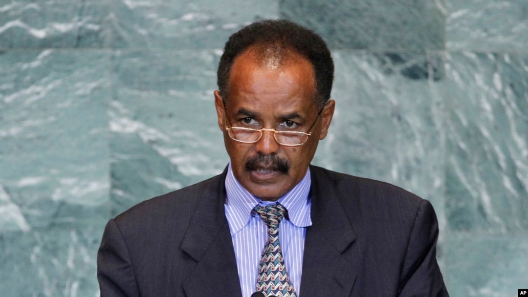FILE - President Isaias Afwerki of Eritrea addresses the 66th session of the U.N. General Assembly at U.N. headquarters, Sept. 23, 2011. Afwerki is criticizing Israel’s plan to deport tens of thousands of African migrants, saying they deserve far more than the $3,500 offered to leave. 
