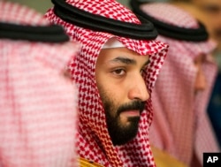 Saudi Crown Prince Mohammed bin Salman meets with U.S. Defense Secretary Jim Mattis at the Pentagon in Washington, March 22, 2018.