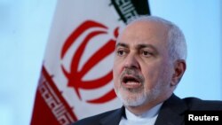 FILE - Iran's Foreign Minister Mohammad Javad Zarif sits for an interview with Reuters in New York, Apr. 24, 2019. 