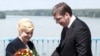 Predsednica Hrvatske Kolinda Grabar-Kitarović i Premijer Srbije Aleksandar Vučić prilikom susreta u Dalju, 20. juna 2016.