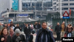 Ambiente no aeroporto de Zaventem