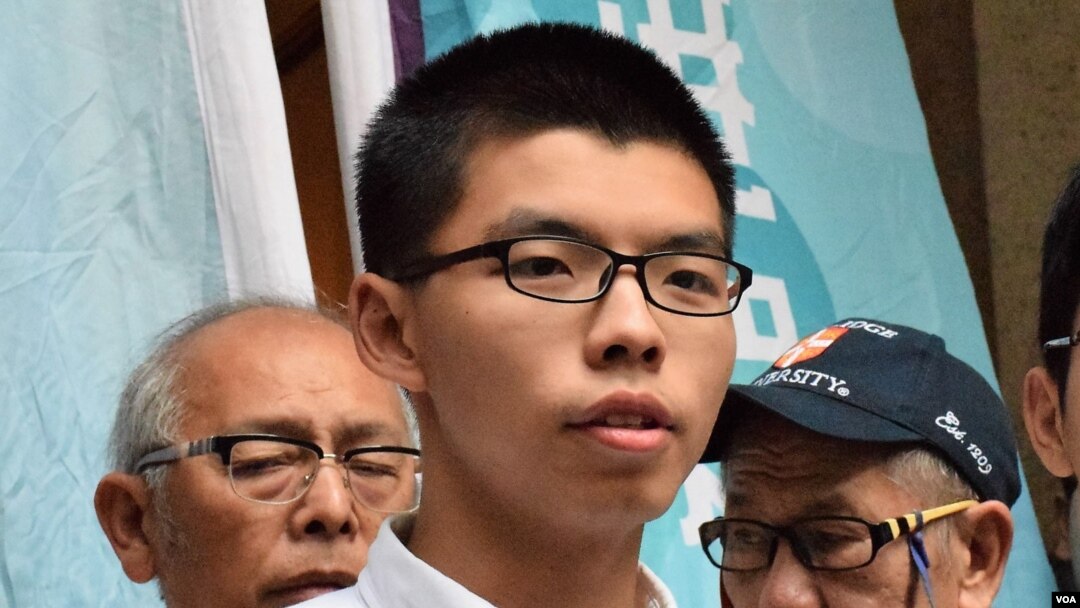 香港眾志秘書長黃之鋒 (美國之音湯惠芸拍攝)