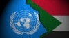 Nembo ya UNICEF na bendera ya Sudan
