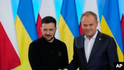 Владимир Зеленский и Дональд Туск. Варшава, 15 января 2025 г.