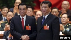 中國國家主席習近平(右)和總理李克強(左)。