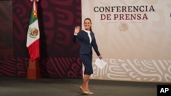 La electa presidenta Claudia Sheinbaum, durante una conferencia de prensa en Palacio Nacional en la Ciudad de México, el lunes 10 de junio de 2024.