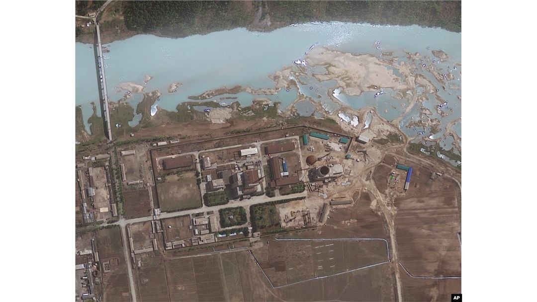 FILE - Satellite image provided by GeoEye shows the area around the Yongbyon nuclear facility in Yongbyon, North Korea.