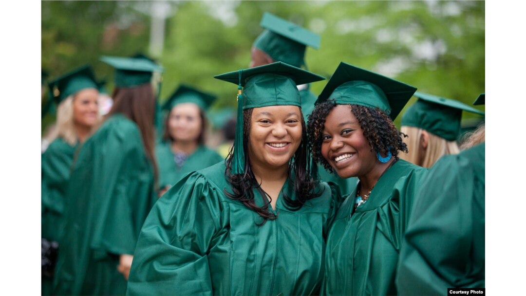 Students celebrate their graduation from Columbia State Community College in Columbia, Tennessee