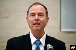 FILE - Rep. Adam Schiff, D- Calif., ranking member of the House Intelligence Committee, speaks at the University of Pennsylvania in Philadelphia, Feb. 1, 2018.