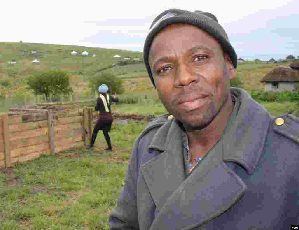 The Xhosa chief of Hobeni, Patrick Fudumele, is doing his best to protect the area’s mentally disabled women and girls from sexual abuse (VOA/Taylor)
