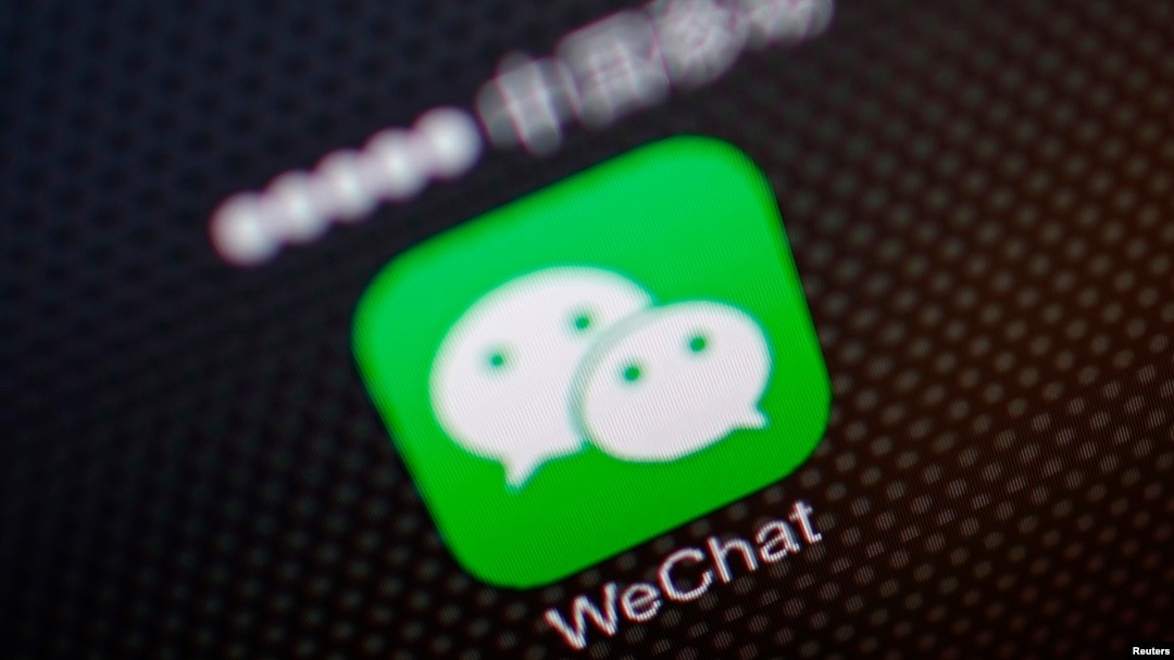 FILE - A picture illustration shows a WeChat app icon in Beijing, Dec. 5, 2013. 