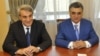 AQSh va Kanada Buxoro yahudiylari kongressi prezidenti Boris Kandov va vitse-prezidenti Nerri Yushvayev-Kavaler O'zbekiston Tashqi ishlar vazirligida, Toshkent, 19-mart, 2015-yil