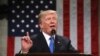 President Donald Trump delivers his first State of the Union address in the House chamber of the U.S. Capitol to a joint session of Congress, Jan. 30, 2018 in Washington.