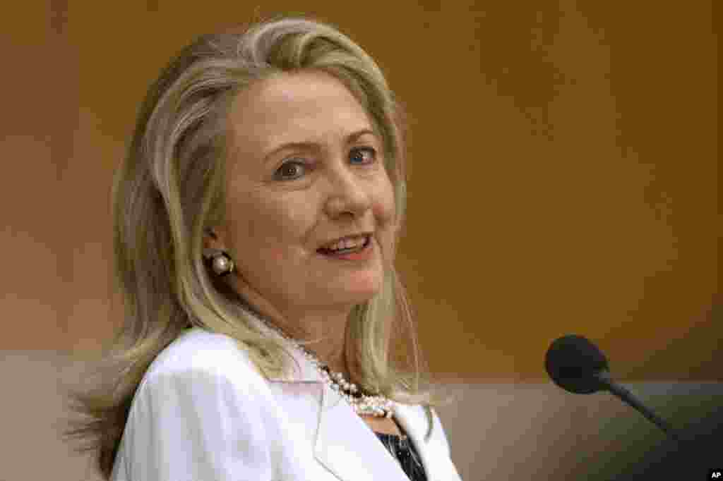 U.S. Secretary of State Hillary Rodham Clinton at the State Department in Washington, July 25, 2012.