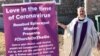 Undated photo of the Rev. Lauren Stanley, standing outside Trinity Episcopal Church, Mission, S.D.  (Courtesy, the Rev. Lauren Stanley)