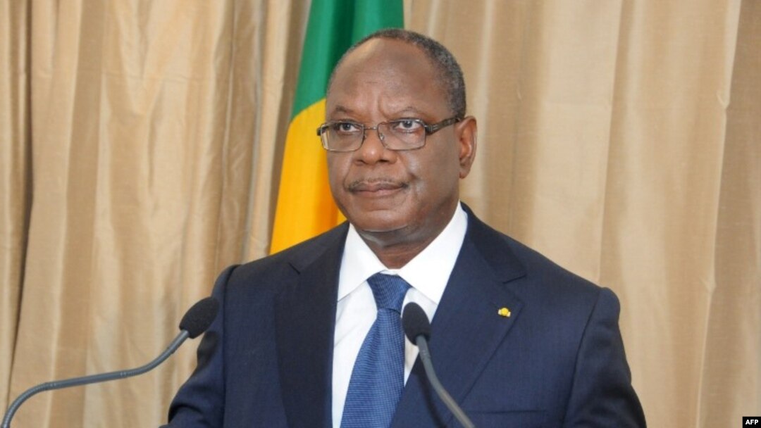 Mali President Ibrahim Boubacar Keita delivers a speech on Oct. 2, 2013. in Bamako.