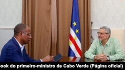 Ulisses Correia e Silva, primeiro-ministro (esq), e Jorge Carlos Fonseca, Presidente da República (dir), Cabo Verde