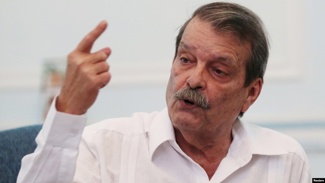 Cuban Deputy Foreign Minister Abelardo Moreno speaks during a news conference in Havana, Cuba, Aug. 1, 2016. 