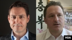 加拿大公民(Michael Kovrig ) 邁克爾·斯帕弗(Michael Spavor) （右）被中國以涉嫌危害中國國家安全的指稱分別被捕。