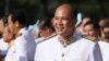 FILE - Hun Many, Cambodian Prime Minister Hun Sen's son, attends the Independence Day celebrations in Phnom Penh, Cambodia, Nov. 9, 2015. 
