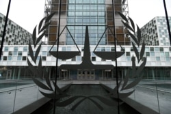 FILE - The International Criminal Court building is seen in The Hague, Netherlands.