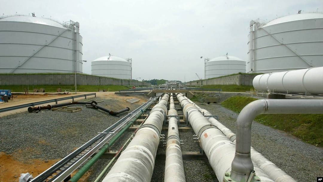 미국 매릴랜드주 코브포인트의 액화천연가스(LNG) 저장 시설.