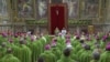 Pope Francis is seen during the last day of the four-day meeting on the global sexual abuse crisis, at the Vatican, Feb. 24, 2019, in this screen grab taken from video. 