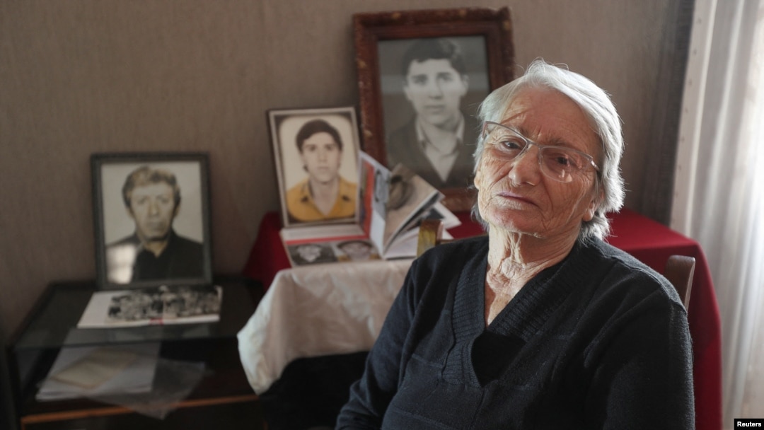 Marina Terishvili, whose son Giorgi was arrested following recent Georgian opposition protests against the government's decision to suspend talks on joining the European Union, poses for a picture in her house in Tbilisi, Georgia December 10, 2024. 