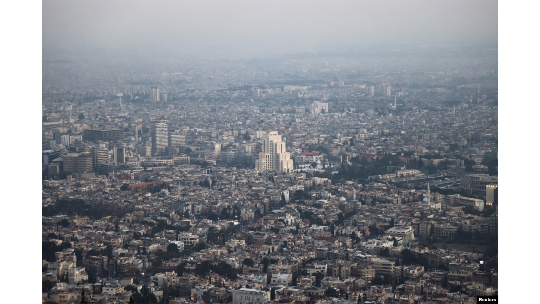 Damascus is seen from Mount Qasioun on Jan. 7, 2025, one month after the ousting of Syrian President Bashar al-Assad.