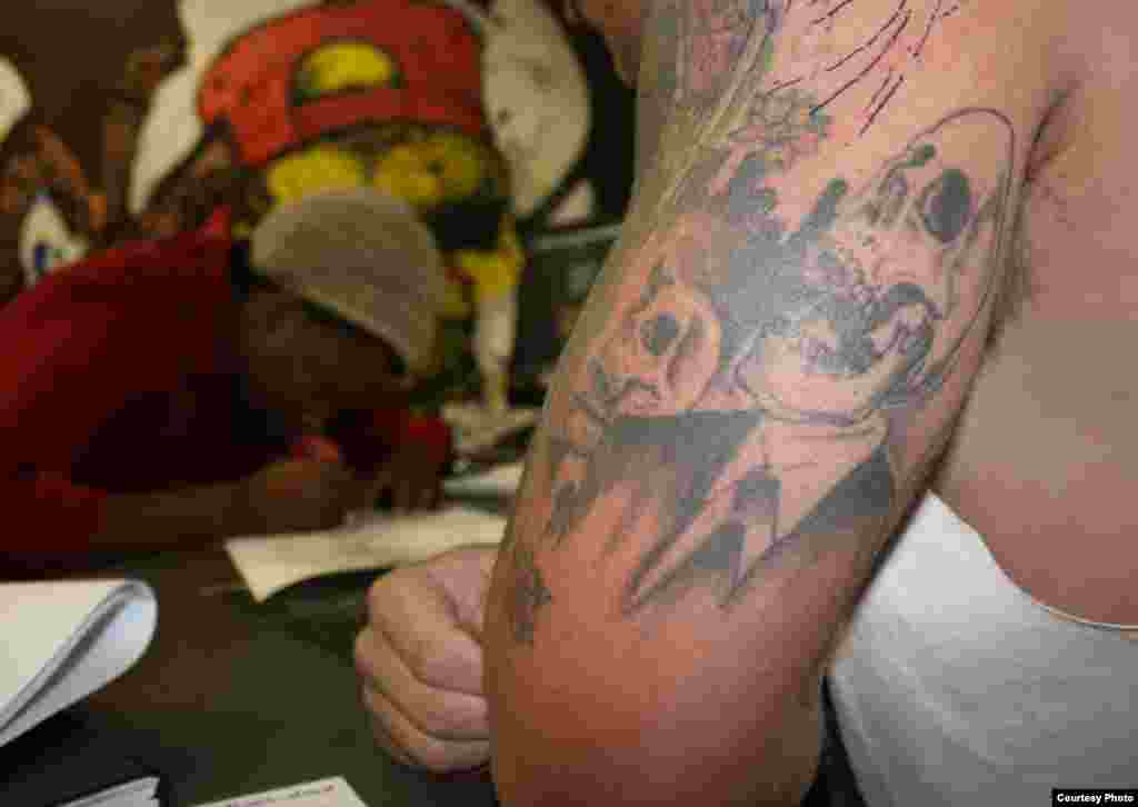 “Think about what you’re doing,” Tsotetsi cautions clients, “because … when you’re older … you aren’t going to appreciate your tattoos.” (Photo by Darren Taylor)
