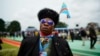 Supporters of Congolese President elect Felix Tshisekedi gather at the Palais de la Nation for his inauguration in Kinshasa, Democratic Republic of the Congo, Thursday Jan. 24, 2019. 