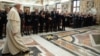 FILE - Pope Francis meets with the representatives of Italy's National Amateur League (Lega Nazionale Dilettanti) at the Vatican.