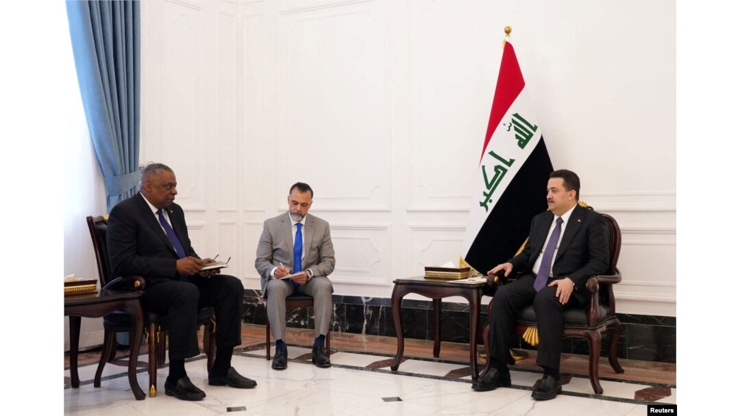 rak Başbakanı Muhammed El-Sudani ve ABD Savunma Bakanı Lloyd Austin